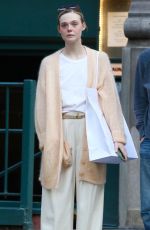 ELLE FANNING Out Shopping with Her Mom in New York 03/18/2024
