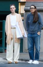 ELLE FANNING Out Shopping with Her Mom in New York 03/18/2024