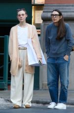 ELLE FANNING Out Shopping with Her Mom in New York 03/18/2024