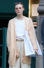 ELLE FANNING Out Shopping with Her Mom in New York 03/18/2024
