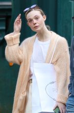 ELLE FANNING Out Shopping with Her Mom in New York 03/18/2024