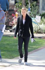 ELLEN POMPEO on the Set of Grey