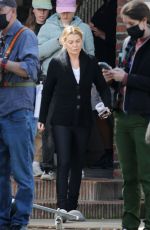 ELLEN POMPEO on the Set of Grey