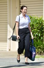 ELLIE DIX Visited Her Boyfriend Jonathan McCullough Working on a Building Site on Gold Coast 03/04/2024