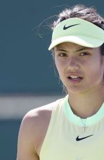 EMMA RADUCANU at Practice and Media Sessions at BNP Paribas Open in Indian Wells 03/05/2024
