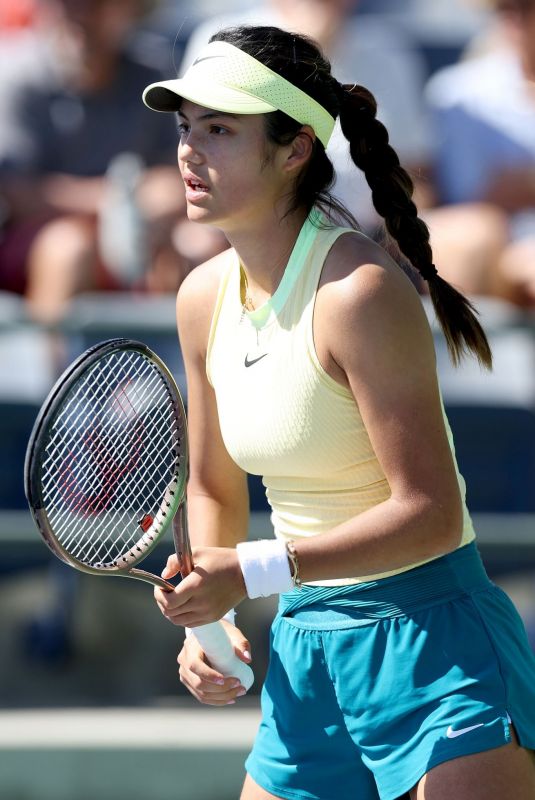 EMMA RADUCANU at Practice and Media Sessions at BNP Paribas Open in Indian Wells 03/05/2024