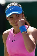 EMMA RADUCANU at Round 1 of BNP Paribas Open in Indian Wells 03/07/2024