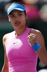 EMMA RADUCANU at Round 1 of BNP Paribas Open in Indian Wells 03/07/2024