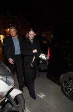 EMMA STONE Arrives at Frame Paris Fashion Week Dinner 03/03/2024