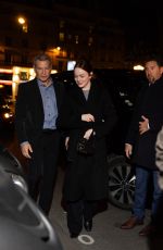 EMMA STONE Arrives at Frame Paris Fashion Week Dinner 03/03/2024