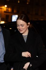 EMMA STONE Arrives at Frame Paris Fashion Week Dinner 03/03/2024