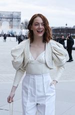 EMMA STONE Arrives at Louis Vuitton Cruise Show 2024 Photocall at Isola Bella 05/24/2023