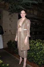 EMMA STONE Arrives at Pre-Oscar Party at the Mr. Chow in Beverly Hills 03/07/2024