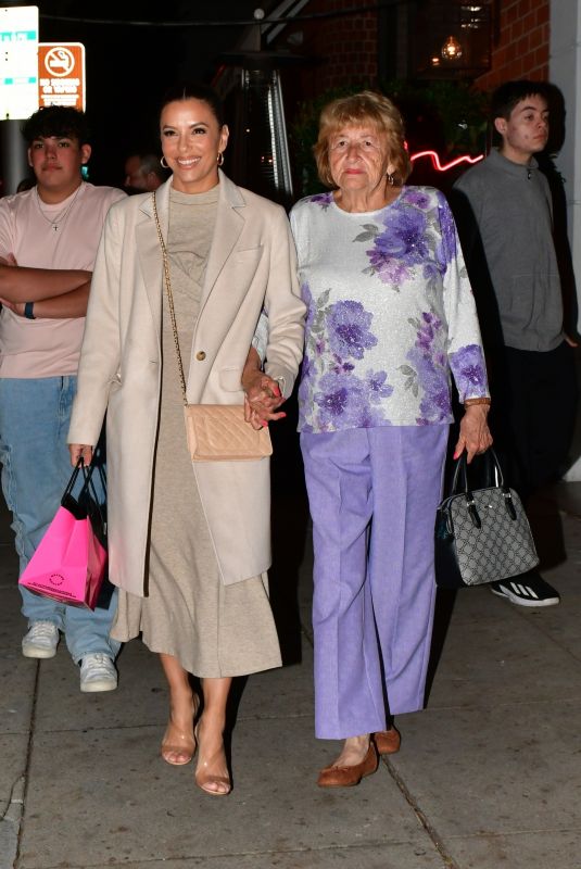 EVA LONGORIA Out for Dinner with Her Mother at Mr. Chow in Beverly Hills 03/12/2024