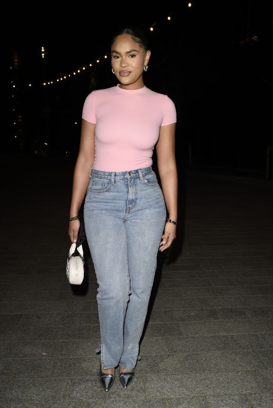 GABRIELLE JEFFREY Arrives at B Perfect Launch at Kitten Restaurant in Manchester 02/29/2024
