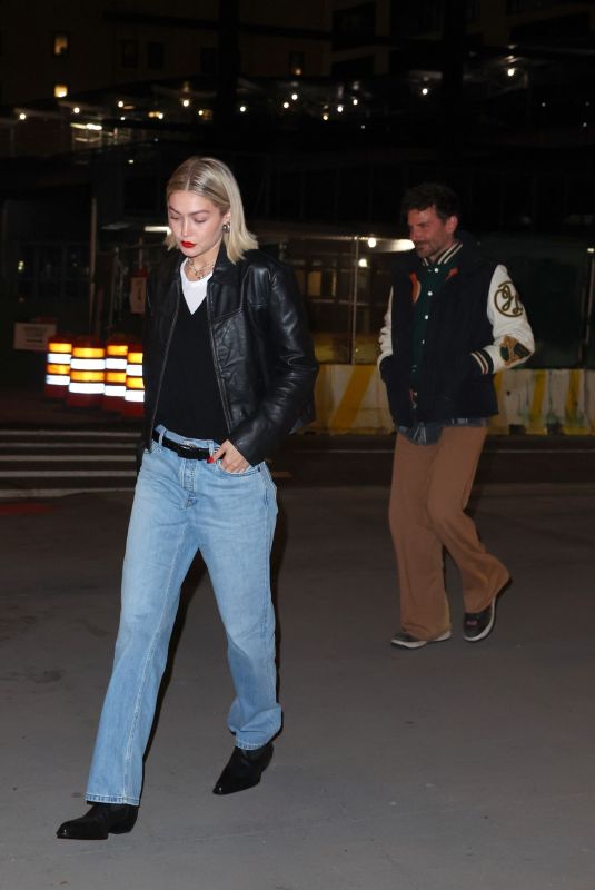 GIGI HADID and Bradley Cooper Leaves Cucina Alba Italian Restaurant in New York 03/23/2024