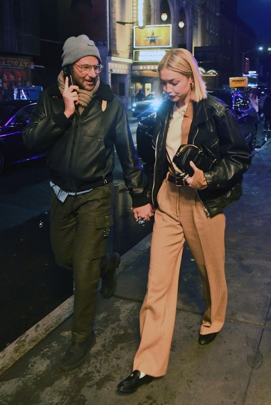 GIGI HADID and Bradley Cooper Leaves Sweeney Todd: The Demon Barber of Fleet Street on Broadway 03/24/2024