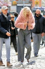 GIGI HADID Filming a Maybelline Commercial on Mercer Street in New York 03/26/2024