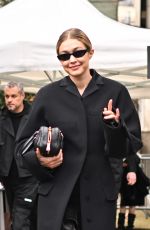 GIGI HADID Leaves Miu Miu Fashion Show in Paris 03/05/2024