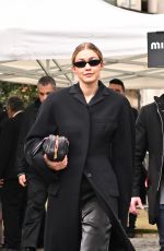 GIGI HADID Leaves Miu Miu Fashion Show in Paris 03/05/2024