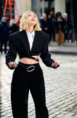 GIGI HADID on the Set of a Commercial in New York 03/26/2024