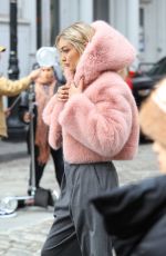 GIGI HADID on the Set of Maybelline Commercial on Mercer Street in New York 03/26/2024