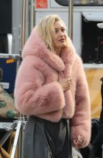 GIGI HADID on the Set of Maybelline Commercial on Mercer Street in New York 03/26/2024