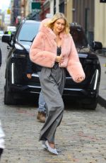 GIGI HADID on the Set of Maybelline Commercial on Mercer Street in New York 03/26/2024