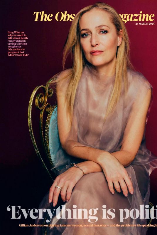 GILLIAN ANDERSON in The Observer Magazine, March 2024