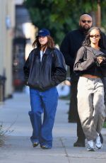 HAILEY BIEBER and JUSTINE SKYE Out for Breakfast 03/12/2024