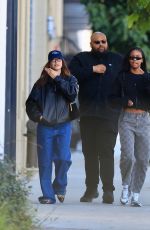 HAILEY BIEBER and JUSTINE SKYE Out for Breakfast 03/12/2024