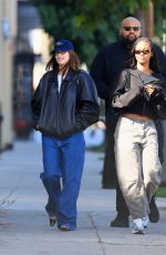HAILEY BIEBER and JUSTINE SKYE Out for Breakfast 03/12/2024