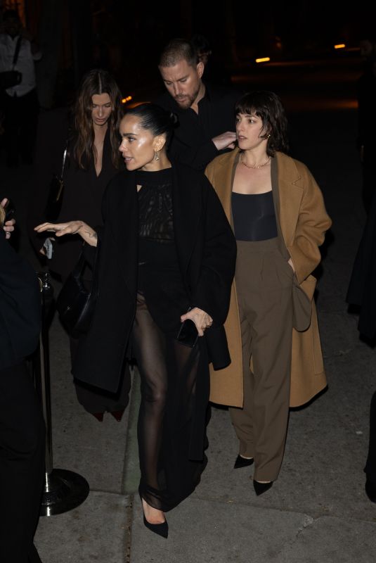 HAILEY BIEBER, ZOE KRAVITZ and Channing Tatum Leaves a Pre-Oscar Soiree in Los Feliz 03/08/2024