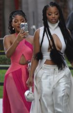 HALLE and CHLOE BAILEY Arrives at 2024 ESSENCE Black Women In Hollywood Awards Ceremony 03/07/2024
