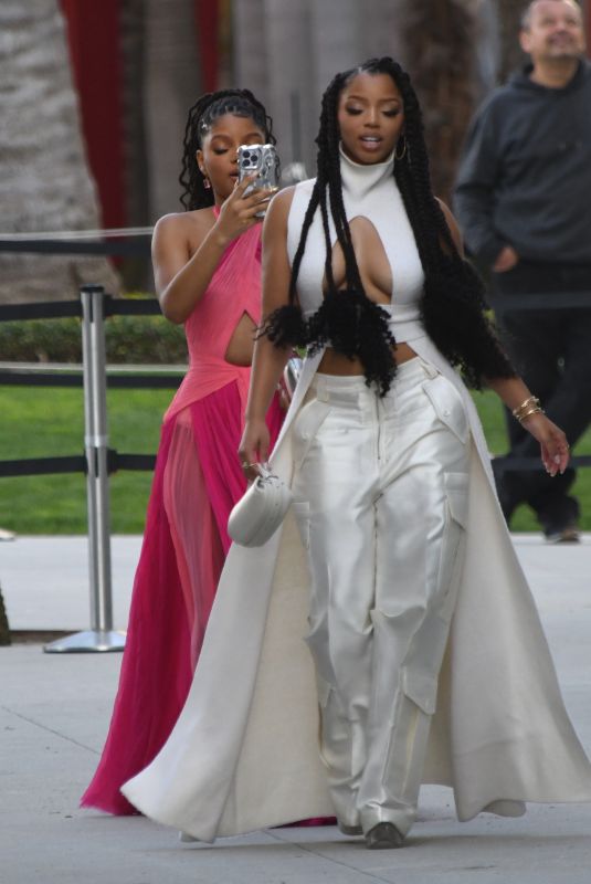HALLE and CHLOE BAILEY Arrives at 2024 ESSENCE Black Women In Hollywood Awards Ceremony 03/07/2024