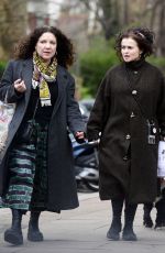 HELENA BONHAM CARTER Out Walking Her Dogs in London 03/05/2024