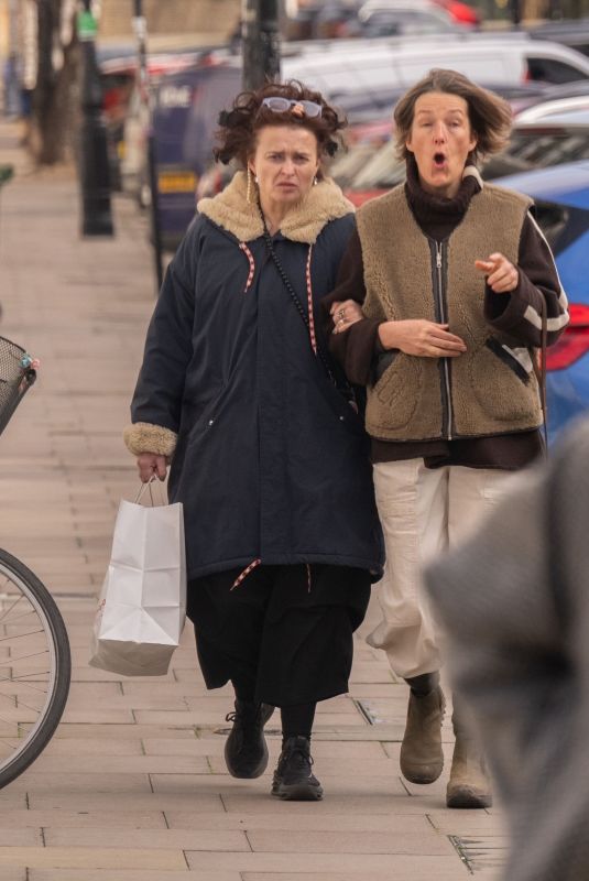 HELENA BONHAM CARTER Out with a Friend in Primrose Hill 03/14/2024