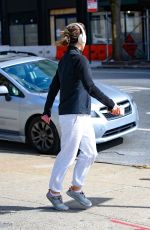 HILARIA BALDWIN Out JOgging in New York 03/19/2024