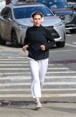 HILARIA BALDWIN Out JOgging in New York 03/19/2024