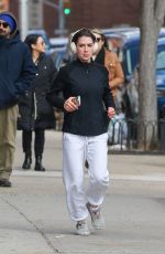 HILARIA BALDWIN Out JOgging in New York 03/19/2024