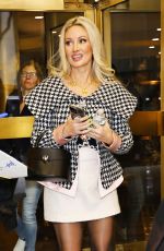 HOLLY MADISON Leaves NBC Studios in New York 03/19/2024