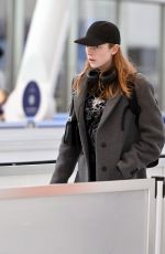 HUNTER SCHAFER Arrives at JFK Airport in New York 02/29/2024