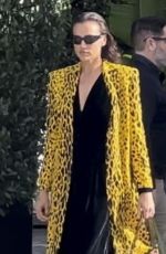 IRINA SHAYK Leaves Cecconi