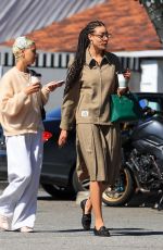 IRIS LAW, REIGN JUDGE and JUSTINE SKYE Out for Coffee in Bel Air 03/17/2024