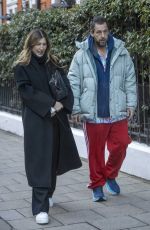 JACKIE and Adam SANDLER Out in London 03/27/2024