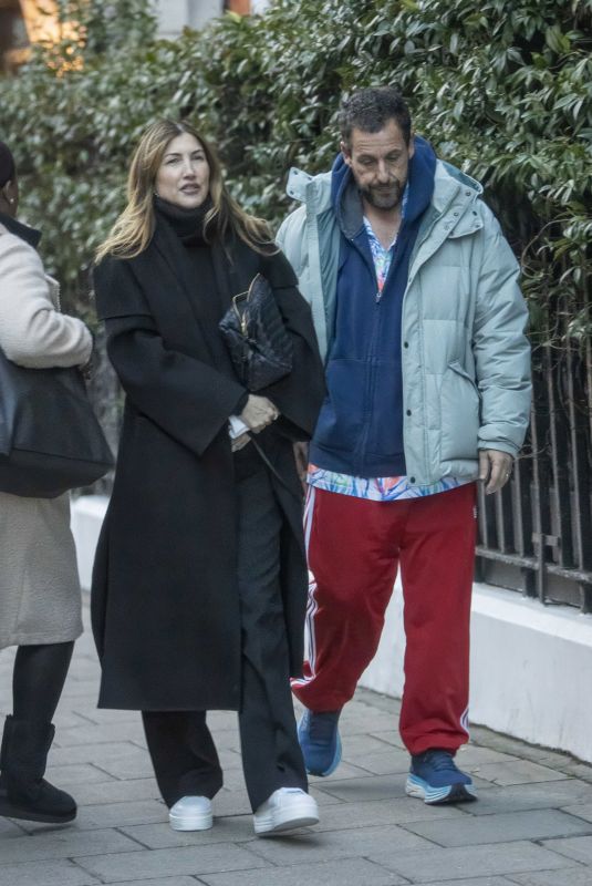JACKIE and Adam SANDLER Out in London 03/27/2024