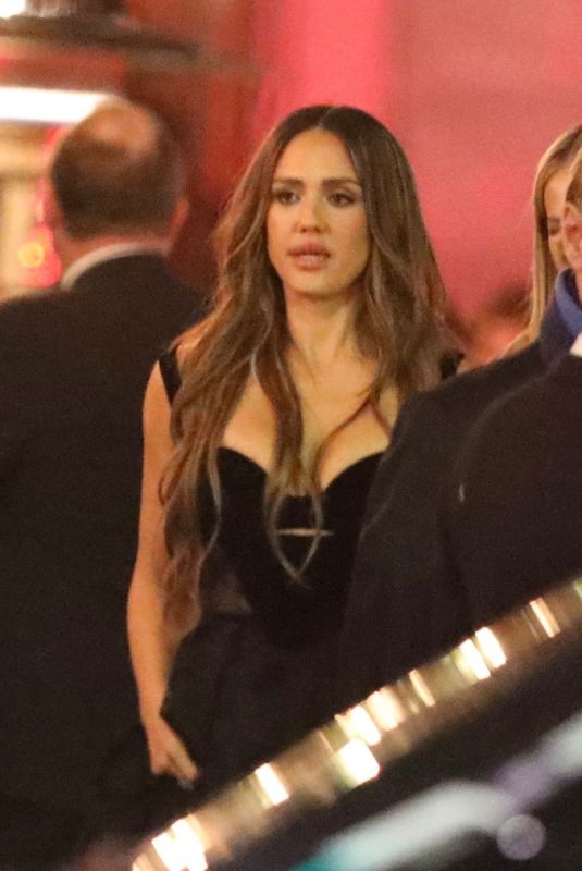 JESSICA ALBA Leaves Vanity Fair Oscar Party in Beverly Hills 03/10/2024