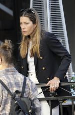 JESSICA BIEL Out for Lunch with Her Family at La Piazza in Los Angeles 03/27/2024