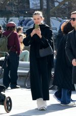 JOSEPHINE SKRIVER on a Stroller Stroll in New York 03/01/2024