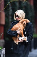 JULIANNE HOUGH Out with Her Dog for Brunch in New York 03/23/2024